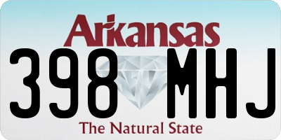 AR license plate 398MHJ