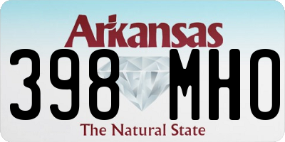 AR license plate 398MHO