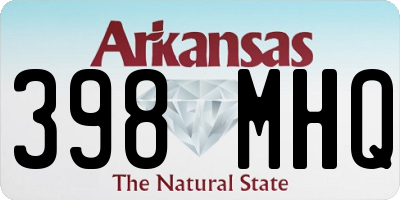 AR license plate 398MHQ