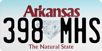 AR license plate 398MHS