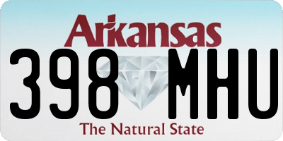 AR license plate 398MHU