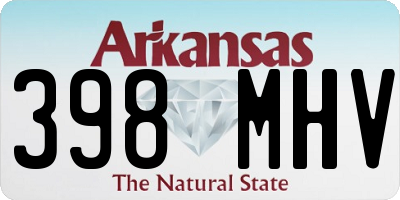 AR license plate 398MHV