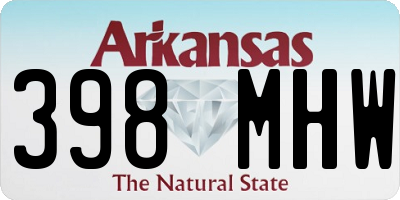 AR license plate 398MHW