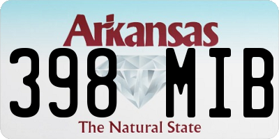 AR license plate 398MIB