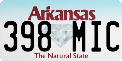 AR license plate 398MIC