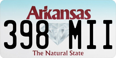 AR license plate 398MII