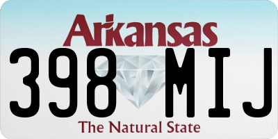 AR license plate 398MIJ