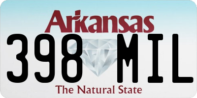 AR license plate 398MIL