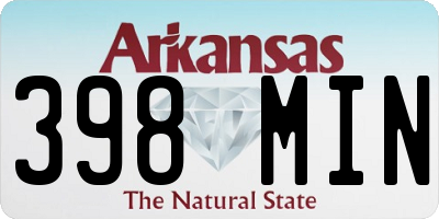 AR license plate 398MIN