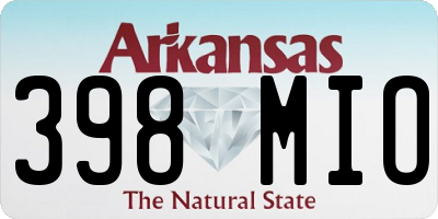 AR license plate 398MIO