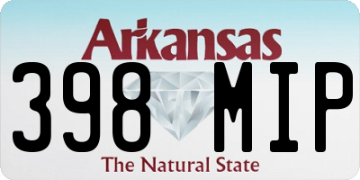 AR license plate 398MIP