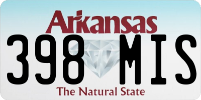 AR license plate 398MIS