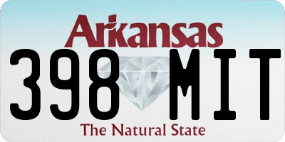 AR license plate 398MIT