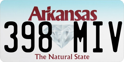 AR license plate 398MIV