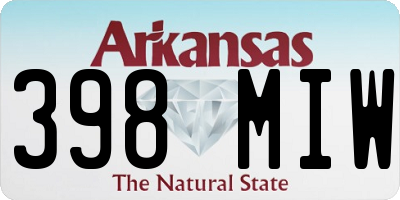 AR license plate 398MIW