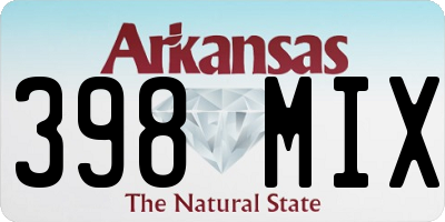 AR license plate 398MIX