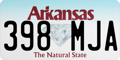 AR license plate 398MJA