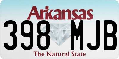 AR license plate 398MJB