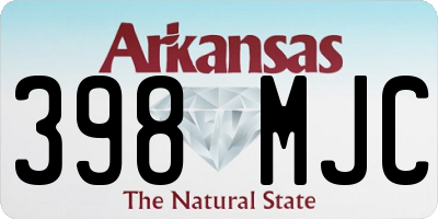 AR license plate 398MJC