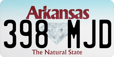 AR license plate 398MJD