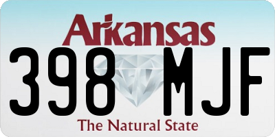 AR license plate 398MJF
