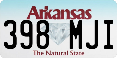 AR license plate 398MJI