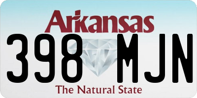 AR license plate 398MJN