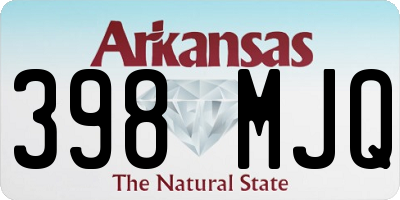 AR license plate 398MJQ