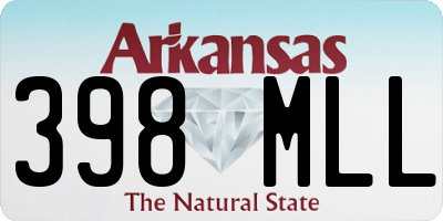 AR license plate 398MLL