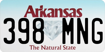 AR license plate 398MNG