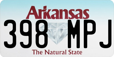 AR license plate 398MPJ