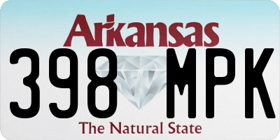 AR license plate 398MPK
