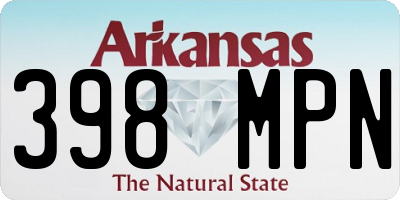 AR license plate 398MPN