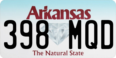 AR license plate 398MQD
