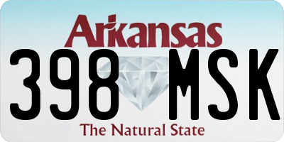 AR license plate 398MSK