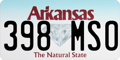 AR license plate 398MSO