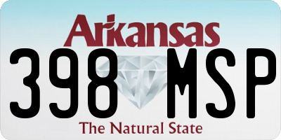 AR license plate 398MSP
