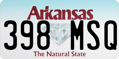 AR license plate 398MSQ