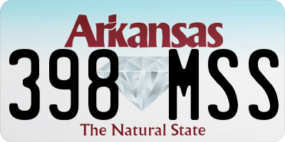 AR license plate 398MSS