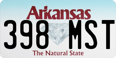 AR license plate 398MST