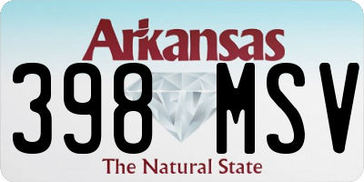AR license plate 398MSV
