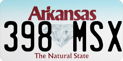 AR license plate 398MSX