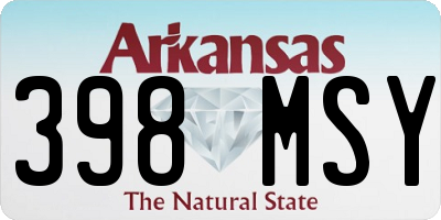 AR license plate 398MSY