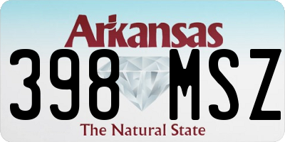 AR license plate 398MSZ