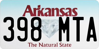 AR license plate 398MTA