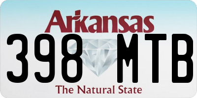 AR license plate 398MTB