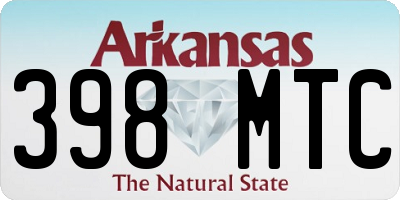 AR license plate 398MTC