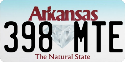 AR license plate 398MTE