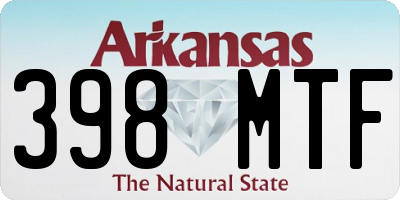 AR license plate 398MTF
