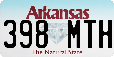 AR license plate 398MTH